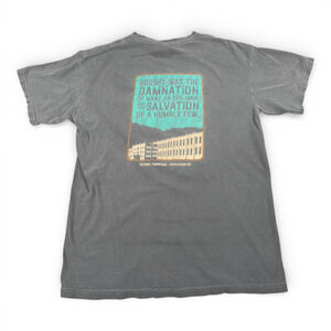 Brushy Mountain State Penitentiary Shirt Adult MEDIUM Gray Tennessee Prison Y2K